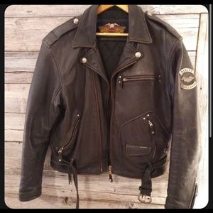 Harley davidson Leather Motorcycle Jacket M, Vintage heavy and embossed